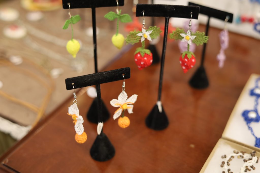 fruit lace jewelry earrings