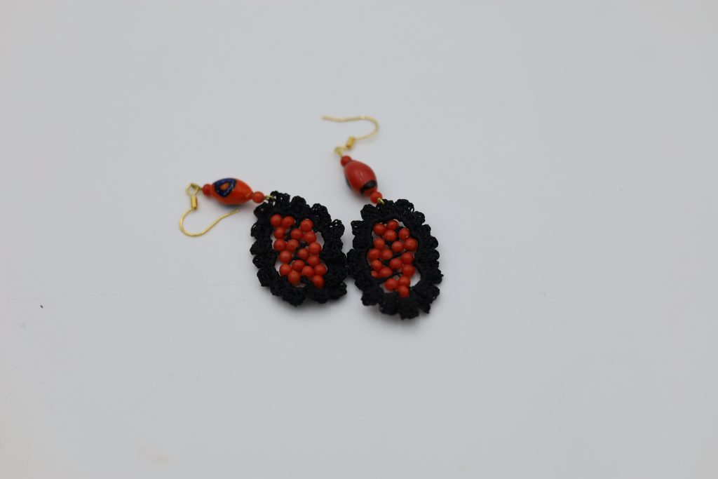 oya lace jewelry earrings pumpkin