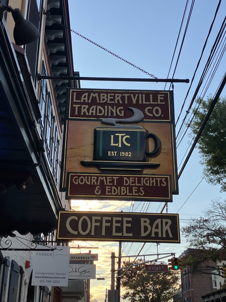 Lambertville Trading Coffee sign 