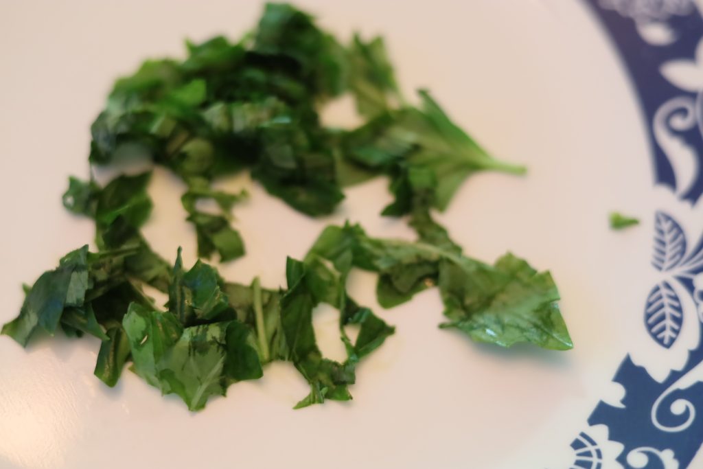 fresh cut basil